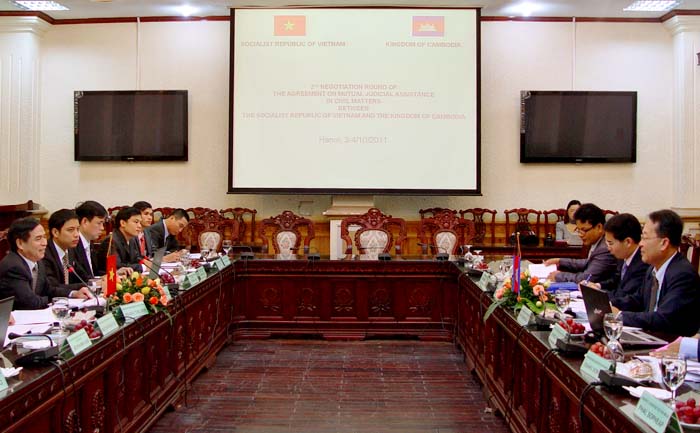 Đàm phán vòng II Hiệp định tương trợ tư pháp trong lĩnh vực dân sự giữa CHXHCN Việt Nam và Vương quốc Campuchia