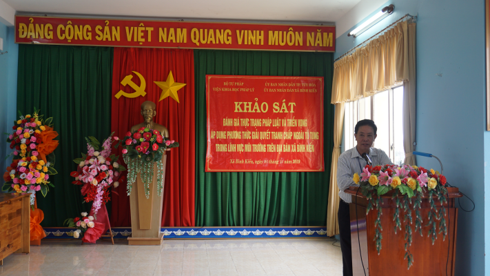 Hoạt động khảo sát: Đánh giá thực trạng pháp luật và triển vọng áp dụng phương thức giải quyết tranh chấp ngoài tố tụng trong lĩnh vực môi trường tại tỉnh Phú Yên