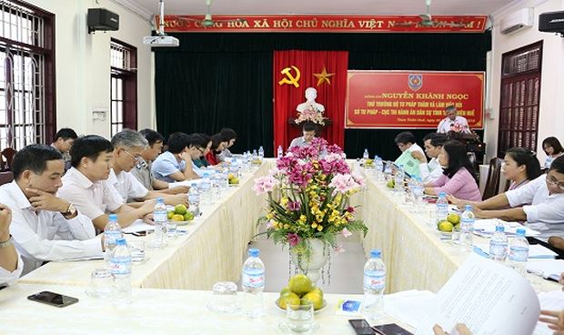 Thứ trưởng Nguyễn Khánh Ngọc thăm và làm việc với Sở Tư pháp, Cục THADS tỉnh Thừa Thiên Huế