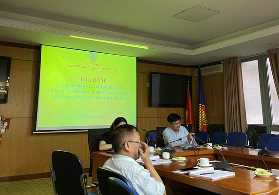 Toạ đàm “Sự phát triển của trí tuệ nhân tạo và phản ứng chính sách, pháp luật của một số quốc gia, vùng lãnh thổ trên thế giới”.