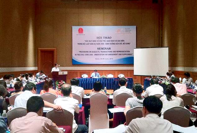 Seminar of the provisions on subjects, transactions and representation in the 2005 Civil Code of Vietnam – Orientation for amendments and additions