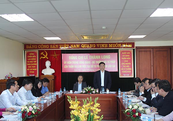 Bộ trưởng Lê Thành Long bắt đầu chuyến công tác tại 3 tỉnh Tây Bắc