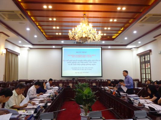 Nghiệm thu đề tài khoa học cấp Bộ: “Cơ chế giải quyết tranh chấp giữa nhà đầu tư nước ngoài với Nhà nước Việt Nam và đề xuất biện pháp phòng ngừa”