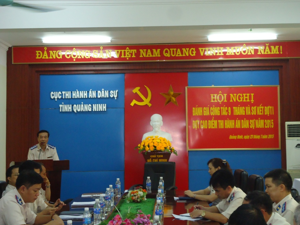 HỘI NGHỊ ĐÁNH GIÁ CÔNG TÁC THI HÀNH ÁN DÂN SỰ 9 THÁNG NĂM 2015