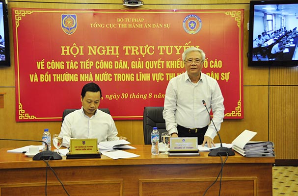 Hội nghị trực tuyến về công tác tiếp công dân, giải quyết khiếu nại, tố cáo, bồi thường nhà nước và triển khai một số văn bản liên quan đến công tác thi hành án dân sự