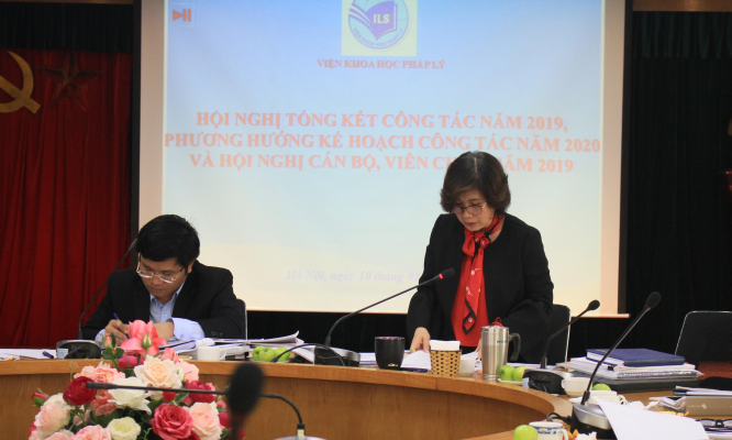 Tin Hội nghị tổng kết công tác, Hội nghị công chức, viên chức, người lao động Viện Khoa học pháp lý năm 2020