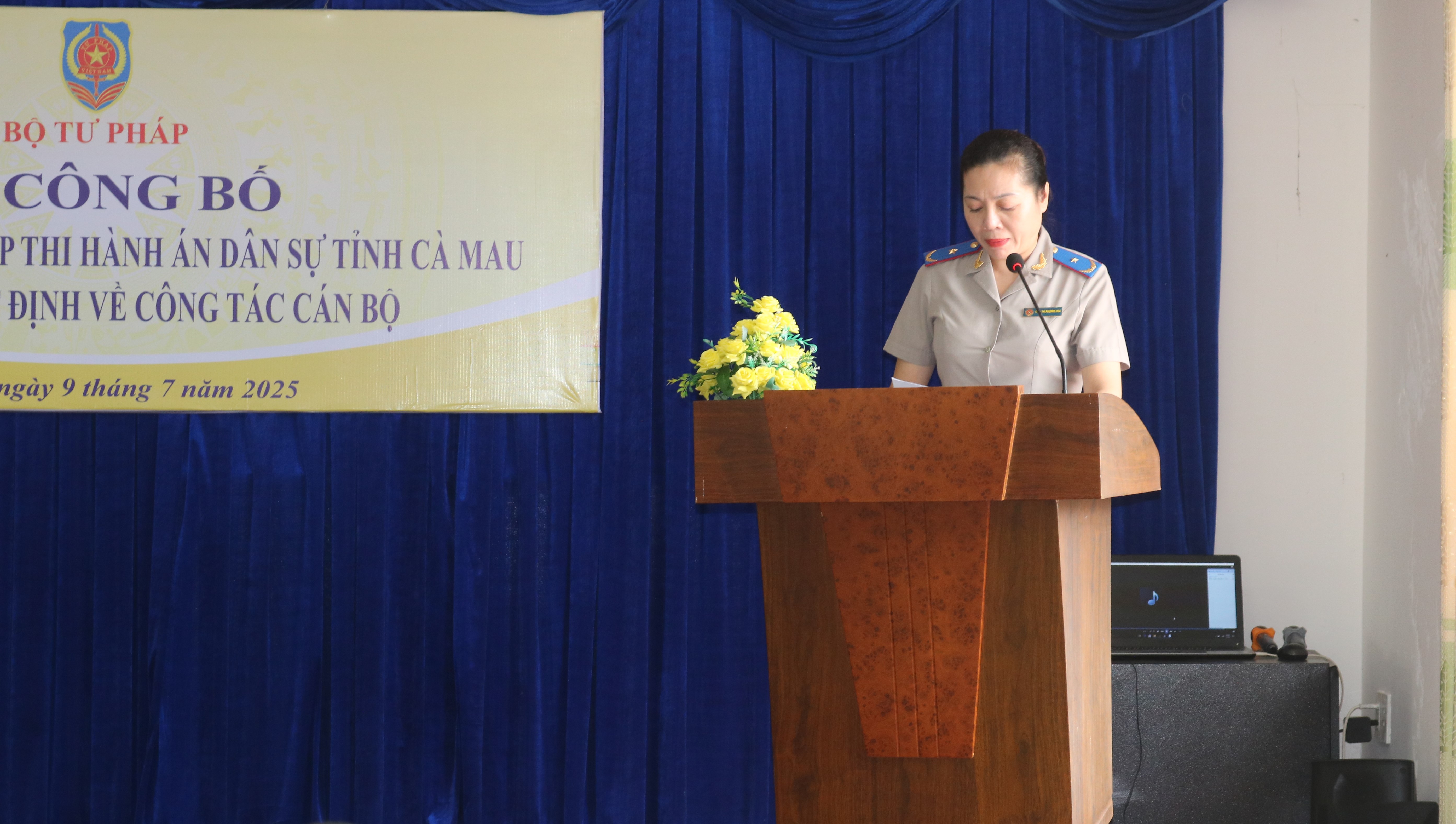 Công bố quyết định thành lập Thi hành án dân sự tỉnh Cà Mau và các quyết định về công tác cán bộ