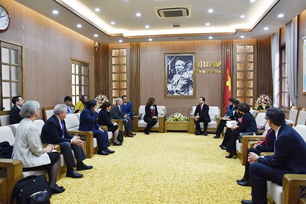 Receiving the President of the American Bar Association