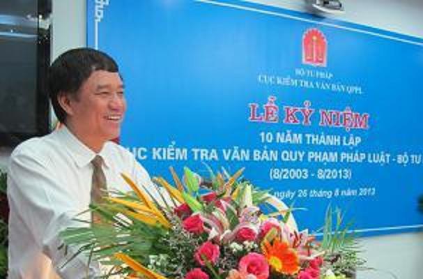 Đồng chí Cục Trưởng Lê Hồng Sơn phát biểu tại lễ kỷ niệm 10 năm thành lập Cục