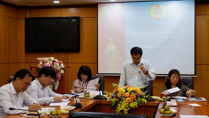 Tin Đại hội công đoàn Viện Khoa học pháp lý lần thứ III, nhiệm kỳ 2023-2028