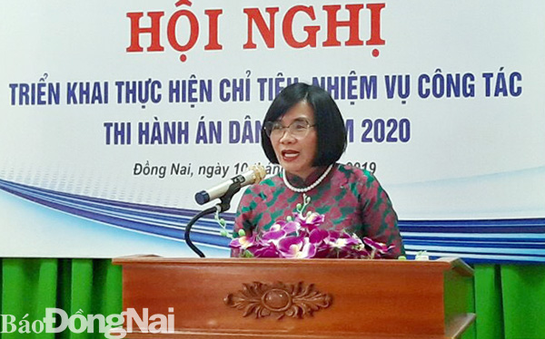 Cục Thi hành án dân sự tỉnh Đồng Nai tổ chức Hội nghị triển khai thực hiện chỉ tiêu, nhiệm vụ công tác THADS năm 2020.