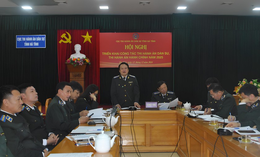 Năm 2024, Cục Thi hành án dân sự tỉnh Hà Tĩnh đã hoàn thành và vượt chỉ tiêu về số việc và số tiền được Tổng cục giao