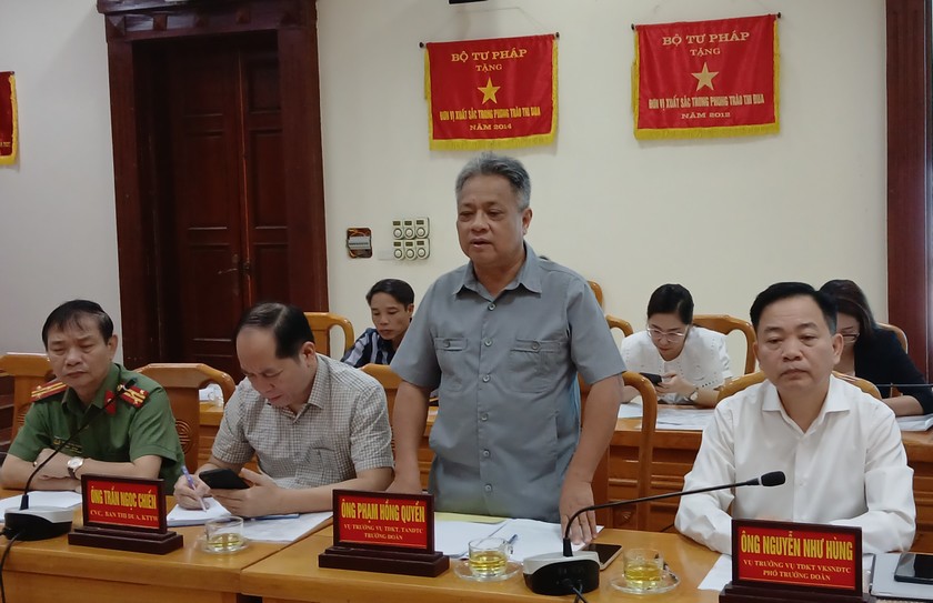 Khối thi đua các bộ, ngành Nội chính TƯ kiểm tra tại Cục Thi hành án dân sự Hà Tĩnh