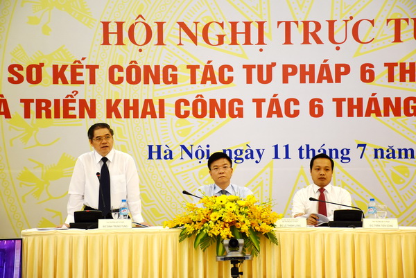 The Ministry of Justice held an online conference to preliminarily review activities of the Justice sector in the first 6 months of 2016