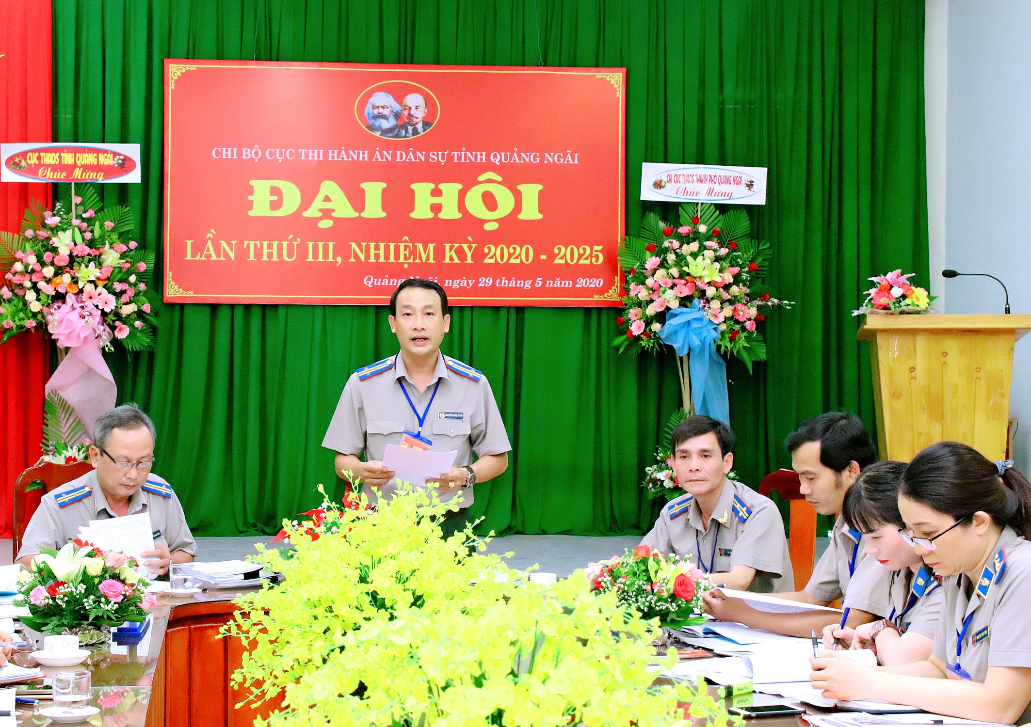 Đại hội Chi bộ Cục THADS tỉnh thành công tốt đẹp