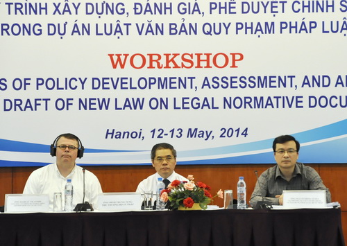 The process of policy development, assessment and approval in the bill of new law on legal normative documents
