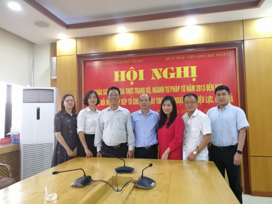 Tin hoạt động “Khảo sát, đánh giá thực trạng tổ chức và hoạt động Bộ, ngành Tư pháp từ năm 2013 đến nay tại tỉnh Quảng Ninh“