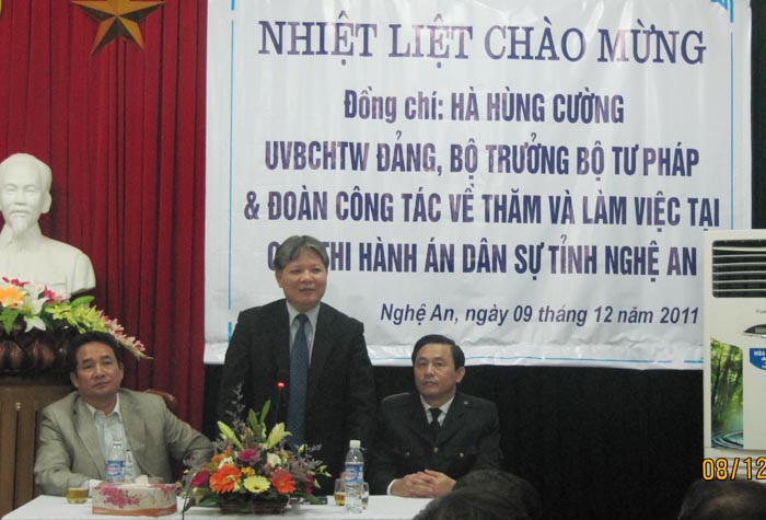 Justice Minister to visit Nghe An provincial Department of Civil Judgment Enforcement
