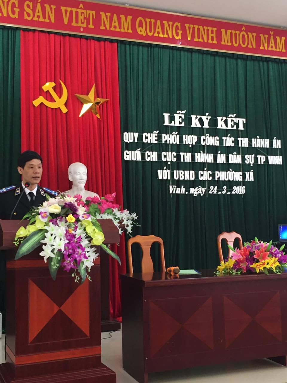 Chi cục Thi hành án dân sự thành phố Vinh tổ chức Lễ ký kết Quy chế phối hợp trong công tác thi hành án dân sự