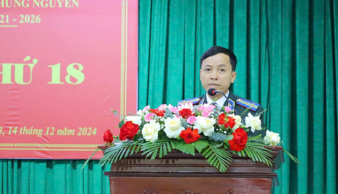 Hưng Nguyên: Chi cục trưởng Chi cục Thi hành án dân sự huyện báo cáo kết quả thi hành án dân sự, theo dõi thi hành án hành chính năm 2024 trước Hội đồng nhân dân huyện.