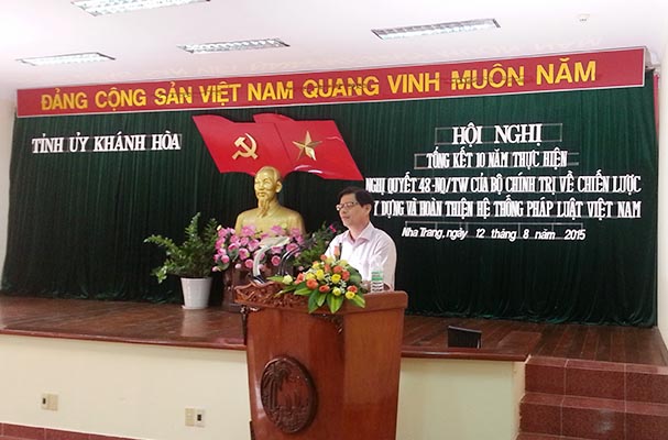 Khánh Hòa: tổng kết 10 năm thực hiện Nghị quyết số 48-NQ/TW