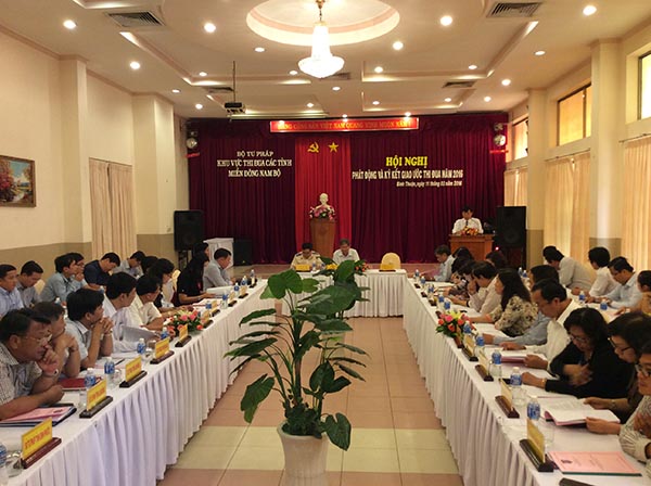 Khu vực Thi đua Khối cơ quan Tư pháp các tỉnh Khu vực Miền Đông Nam bộ ký giao ước thi đua