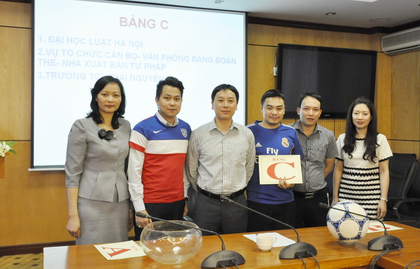 Bốc thăm chia bảng Giải bóng đá Văn phòng Bộ Tư pháp mở rộng lần thứ hai