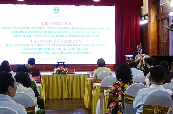 Công bố hướng dẫn áp dụng một số quy định trong xét xử các vụ án xâm hại tình dục trẻ em