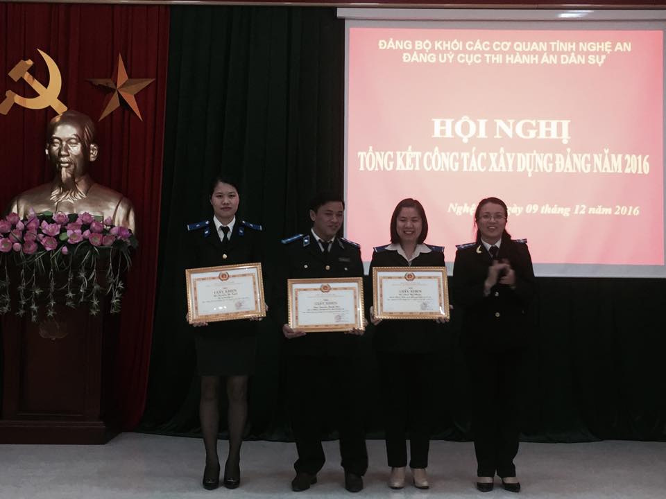 Cục Thi hành án dân sự tỉnh Nghệ An tổng kết công tác xây dựng Đảng năm 2016