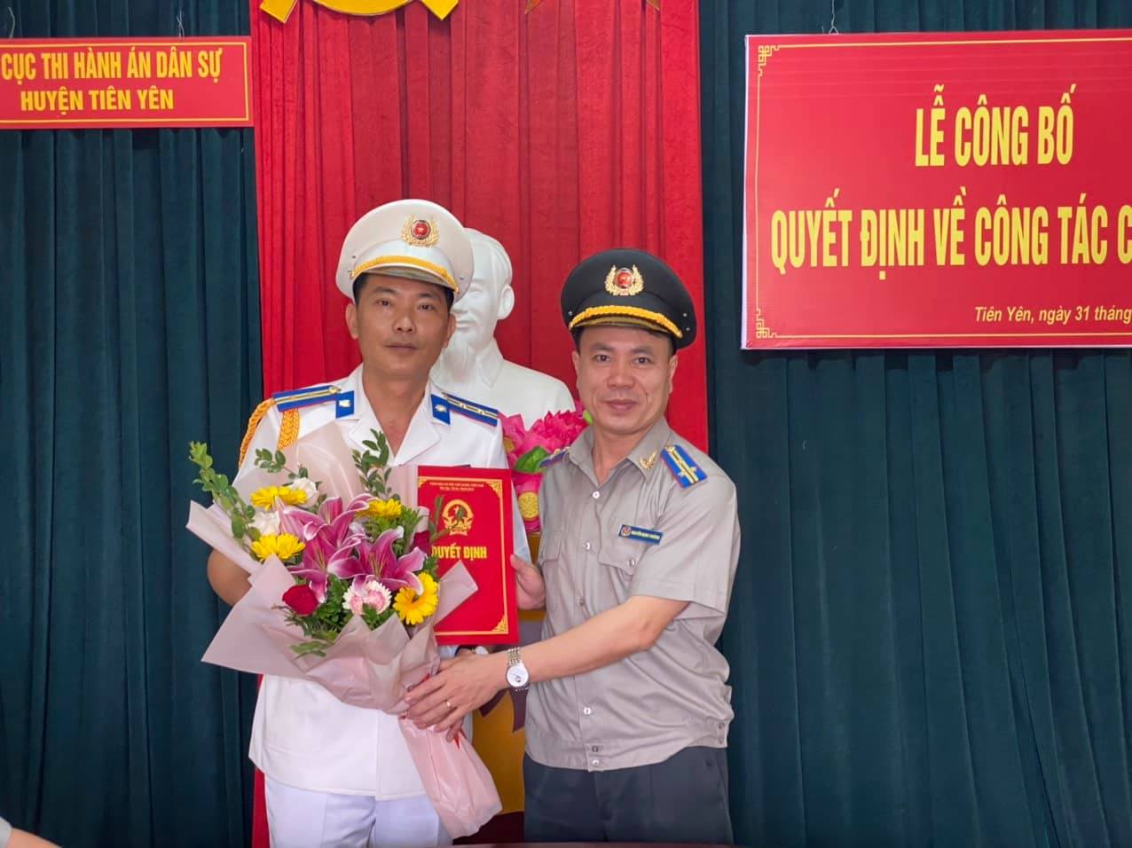 Lễ công bố quyết định bổ nhiệm Phó Chi cục trưởng Chi cục Thi hành án dân sự huyện Tiên Yên