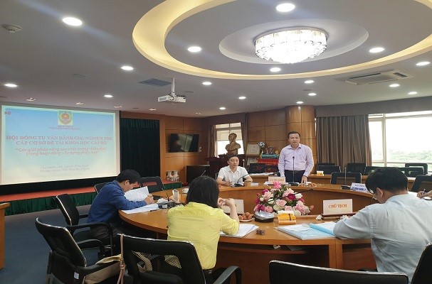 Nghiệm thu cơ sở Đề tài khoa học cấp Bộ “Các giải pháp nâng cao chất lượng thẩm định trong hoạt động xây dựng pháp luật”