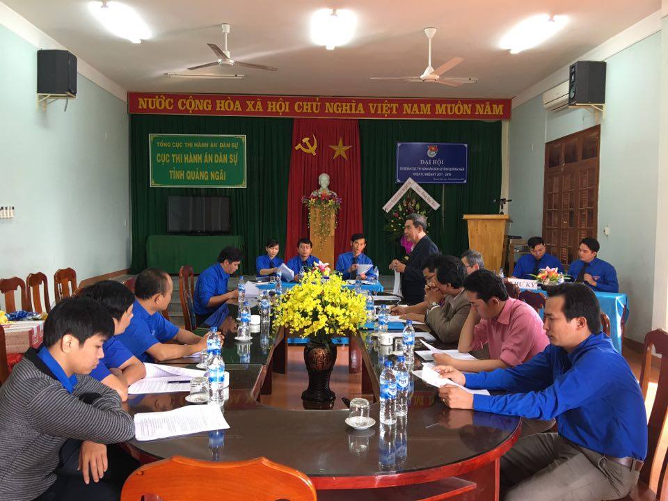 CHI ĐOÀN CỤC THI HÀNH ÁN DÂN SỰ TỈNH QUẢNG NGÃI TỔ CHỨC ĐẠI HỘI KHÓA IV, NHIỆM KỲ 2017-2019