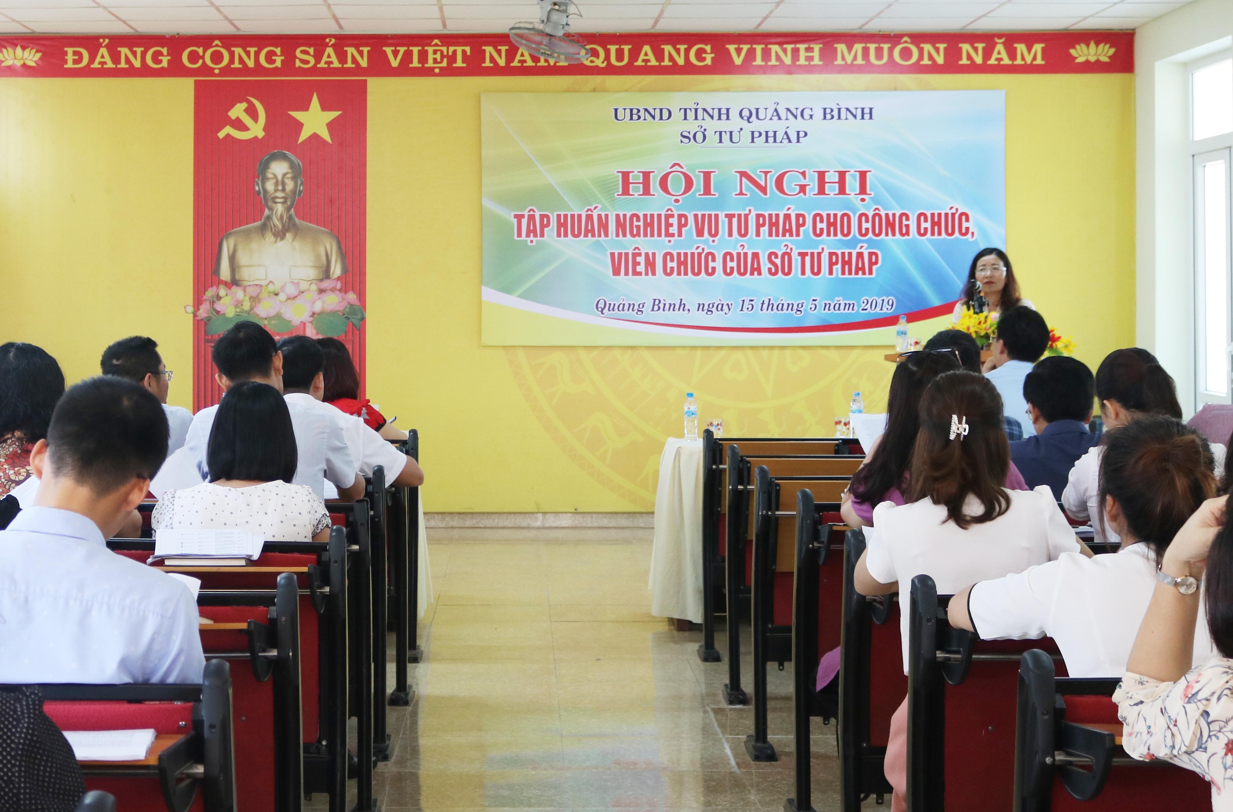 Sở Tư pháp Quảng Bình tập huấn nghiệp vụ công tác tư pháp năm 2019