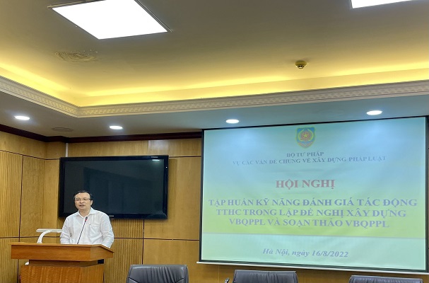 Hội nghị tập huấn kỹ năng đánh giá tác động thủ tục hành chính trong lập đề nghị xây dựng văn bản QPPL và soạn thảo dự án, dự thảo văn bản QPPL