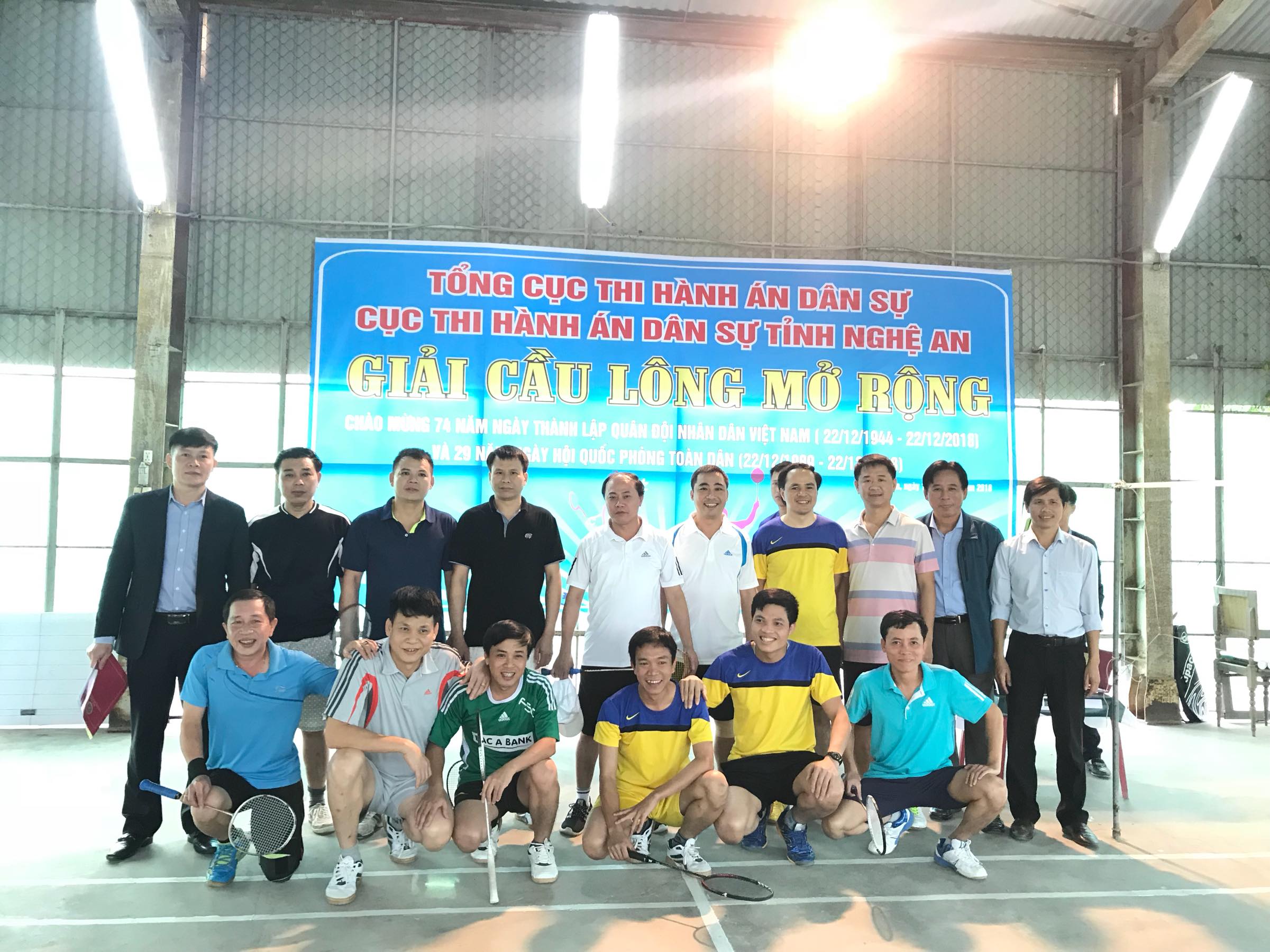 Giải cầu lông mở rộng chào mừng 74 năm ngày thành lập Quân đội nhân dân Việt Nam và 29 năm ngày hội Quốc phòng toàn dân