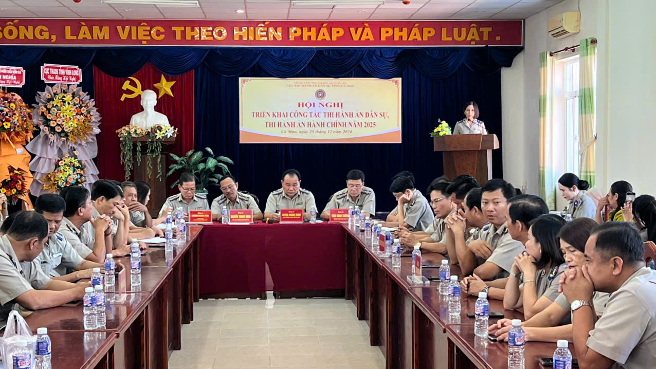 Cục Thi hành án dân sự tỉnh Cà Mau tổ chức Hội nghị triển khai Công tác Thi hành án dân sự, thi hành án hành chính năm 2025