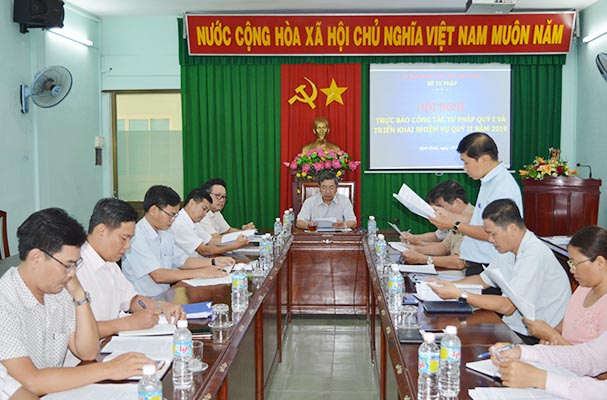 Sở Tư pháp Bình Định: Giao ban công tác tư pháp quý I và định hướng chương trình công tác quý II năm 2019