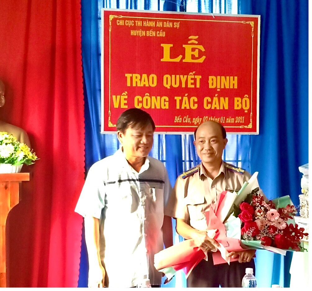 Điều động, bổ nhiệm Phó Chi cục trưởng Chi cục Thi hành án dân sự huyện Bến Cầu năm 2021