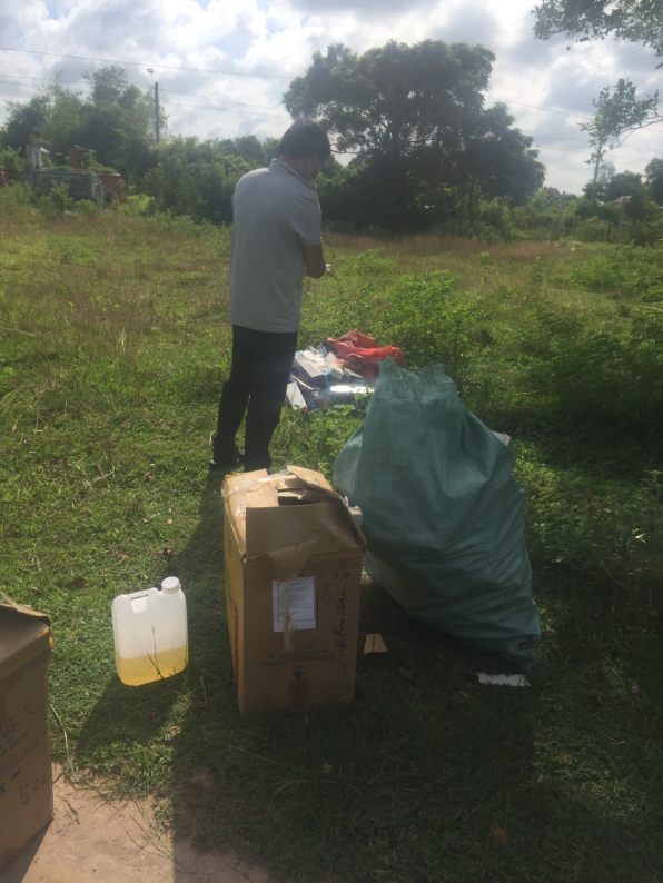 Chi cục Thi hành án dân sự (THADS) thị xã Trảng Bàng tổ chức tiêu hủy tang vật năm 2022