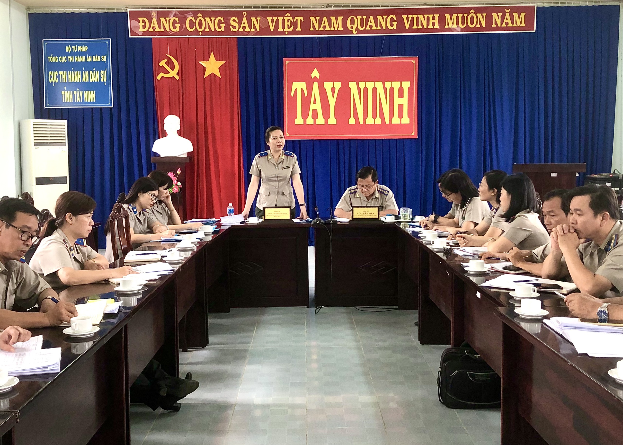 Tổng cục Thi hành án dân sự làm việc, đôn đốc thực hiện chỉ tiêu, nhiệm vụ tại Cục Thi hành án dân sự tỉnh Tây Ninh