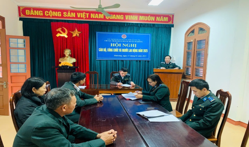 Chi cục Thi hành án dân sự huyện Đakrông tổ chức Hội nghị Cán bộ công chức và người lao động năm 2025