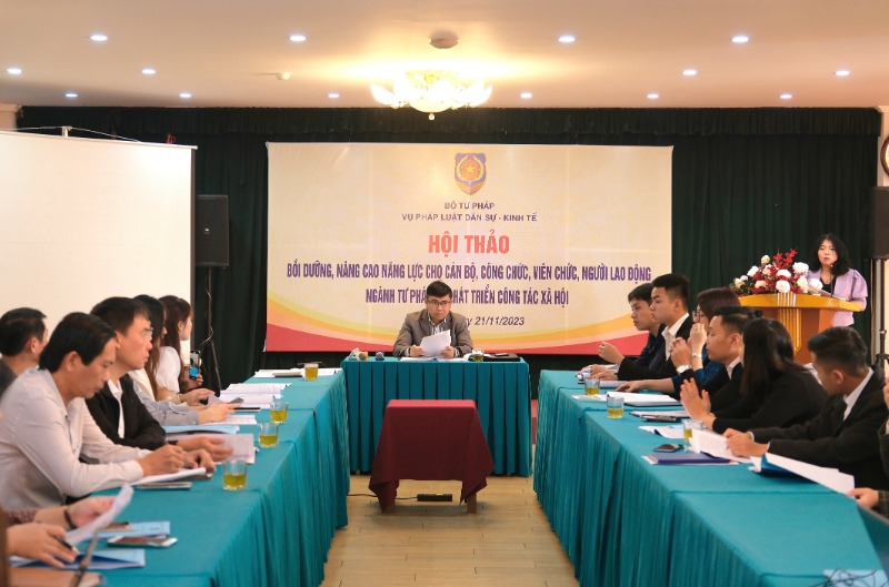 Bồi dưỡng, nâng cao năng lực cho cán bộ Tư pháp về phát triển công tác xã hội