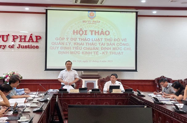 Hội thảo góp ý dự thảo Luật Thủ đô về quản lý, khai thác tài sản công, quy định tiêu chuẩn, định mức chi, định mức kinh tế - kỹ thuật