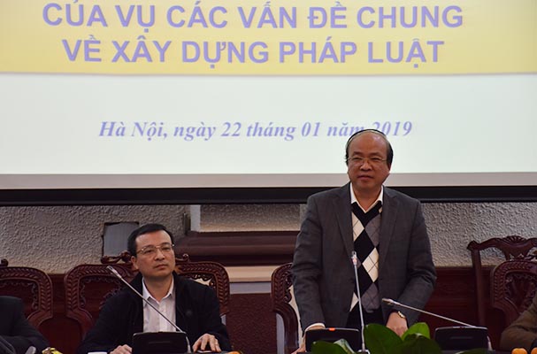 Hội nghị triển khai công tác năm 2019 của Vụ Các vấn đề chung về xây dựng pháp luật