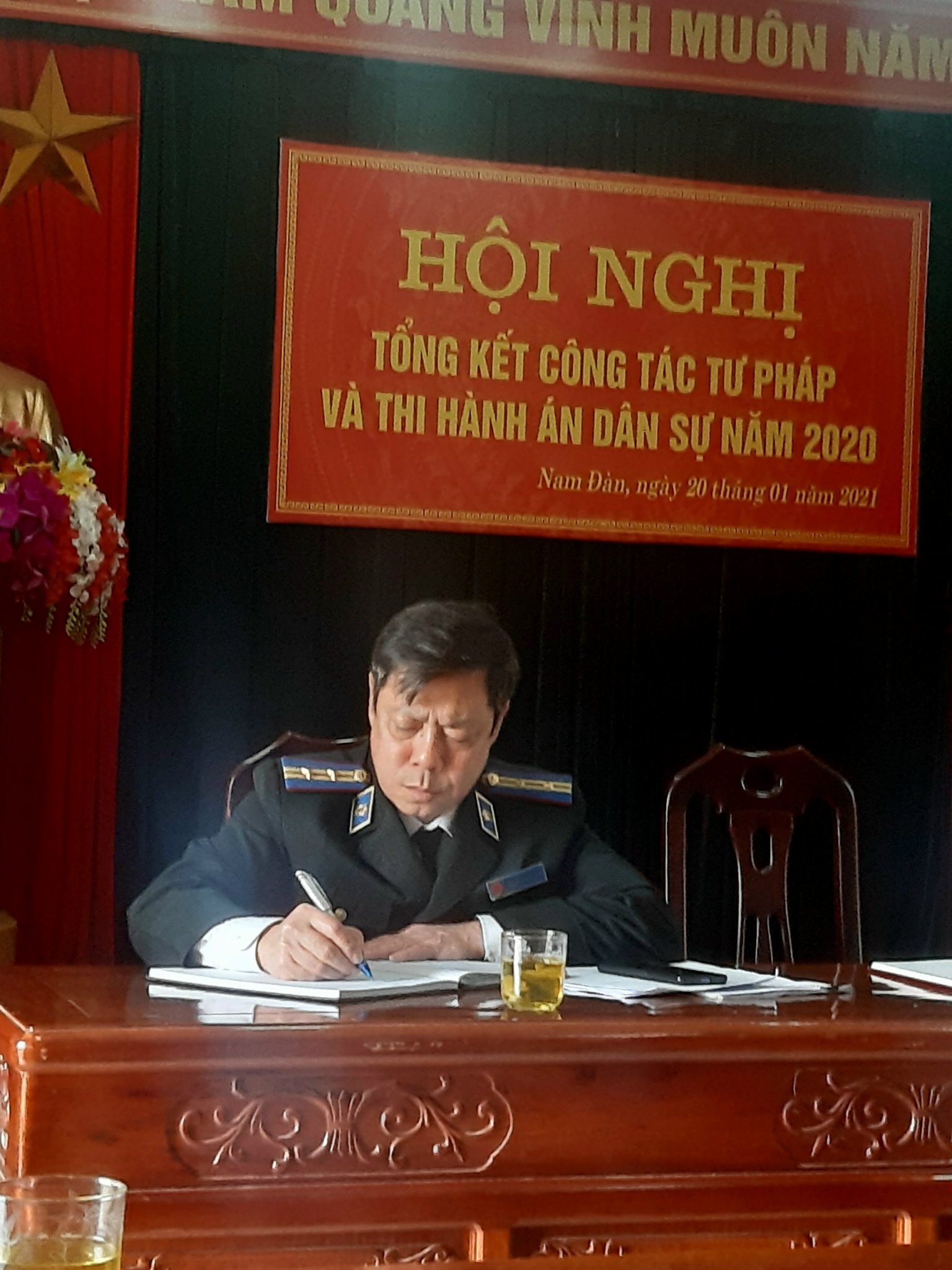 Chi cục Thi hành án dân sự  huyện Nam Đàn tổ chức Hội nghị tổng kết công tác Thi hành án dân sự và Tư pháp năm 2020