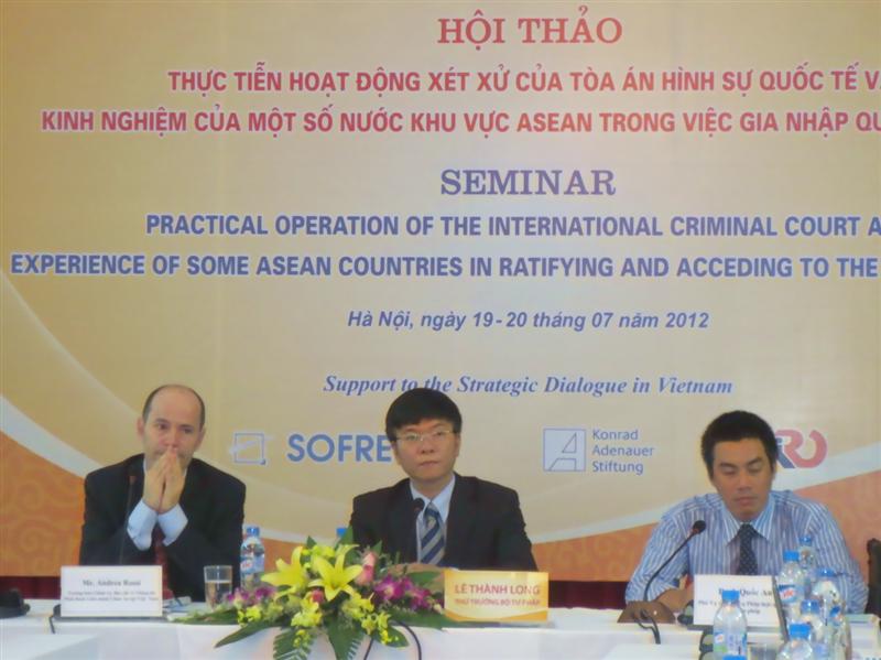Seminar on practical operation of the International Criminal Court judicial activities and the experience of some of ASEAN countries in ratifying and acceding to the ICC