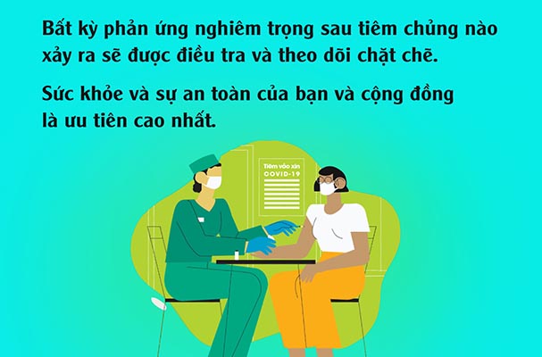 Các phản ứng nghiêm trọng sau tiêm chủng là rất hiếm, thường là trùng hợp ngẫu nhiên