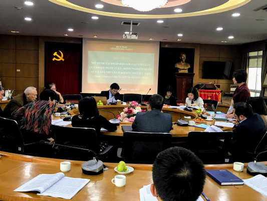 Hội thảo khoa học về mô hình tài phán đối với các văn bản quy phạm dưới luật – Kinh nghiệm quốc tế và giá trị tham khảo cho Việt Nam