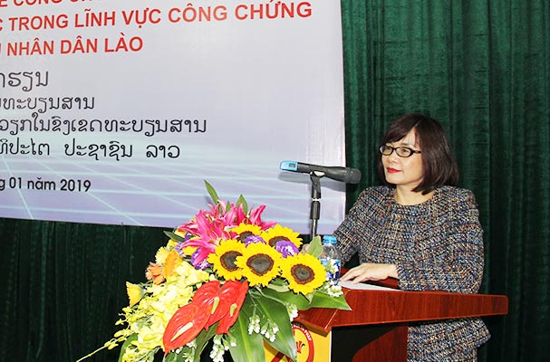 Bế giảng lớp đào tạo nghề công chứng cho cán bộ, giảng viên nước CHDCND Lào