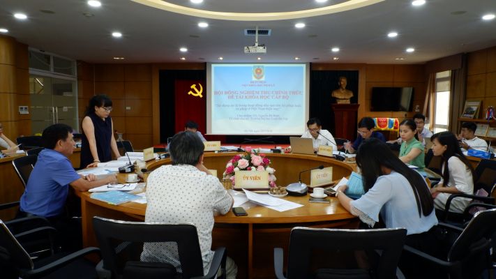 Tin nghiệm thu đề tài khoa học cấp Bộ “Sử dụng án lệ trong hoạt động đào tạo cán bộ pháp luật, tư pháp ở Việt Nam hiện nay”